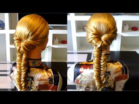 Коса колосок(рыбий хвост). Простая прическа своими руками. Easy Hairstyle