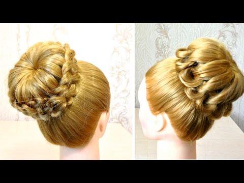 5 вариантов причесок из пучка. Сборник видео уроков.Hairstyle Donut