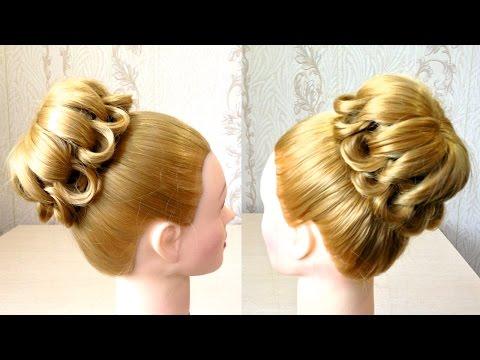 Пучок из волос на средние волосы. Плетение волос. Видео урок 4 Easy Messy Hair Bun