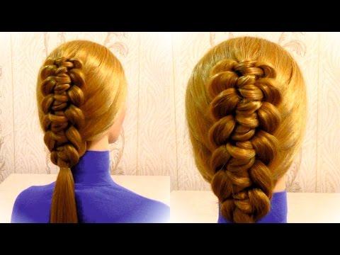 Прическа с плетением на средние волосы. Быстрая прическа. Braiding Hair For Medium Hair